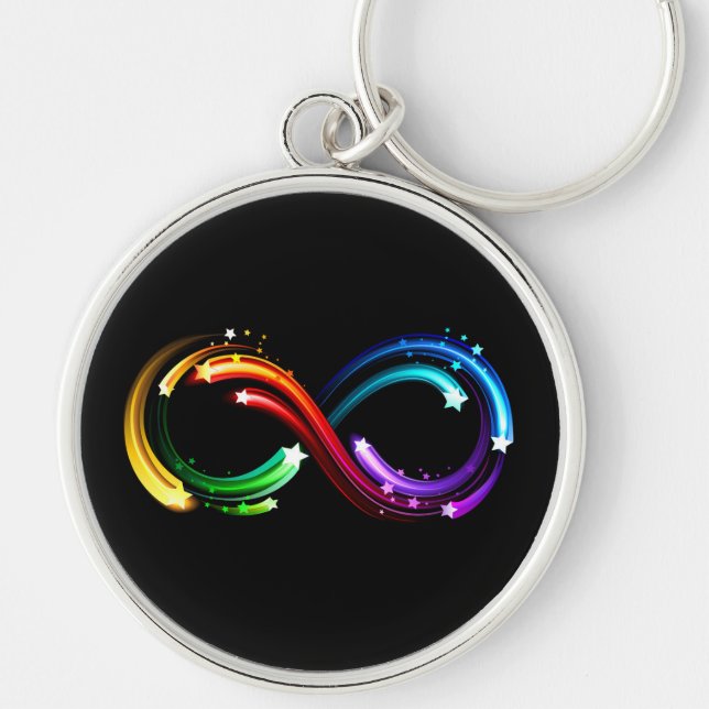 Chaveiro Infinity symbol of rainbow comets (Frente)