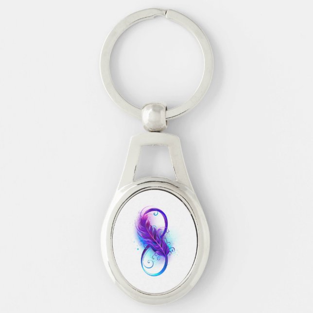 Chaveiro Infinity with Purple Feather (Frente)