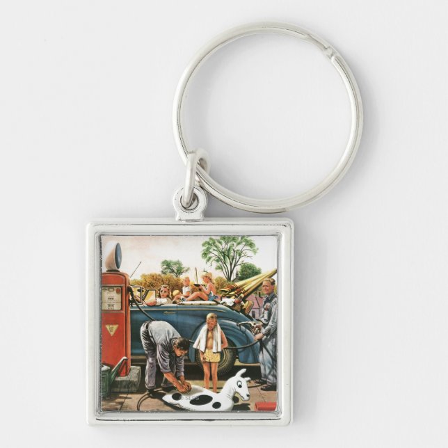 Chaveiro Inflando o brinquedo da praia (Frente)