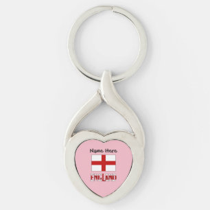 Chaveiro Inglaterra e Bandeira Inglesa Personalizados