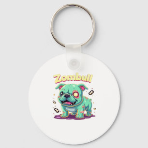 Chaveiro Inglês Bulldog Zombie Dog Halloween Essencial T-S