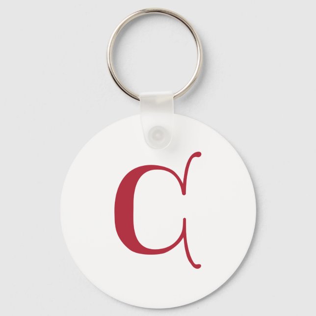 Chaveiro Inglês Gótico - Letra C (Frente)