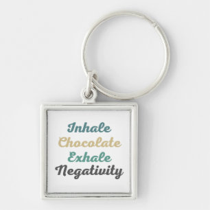 Chaveiro Inhale Chocolate Exhale Negativity Keychains