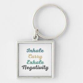 Chaveiro Inhale Curry Exhale Negativity Keychains