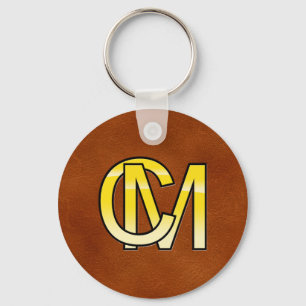 Chaveiro iniciais C e M em ouro