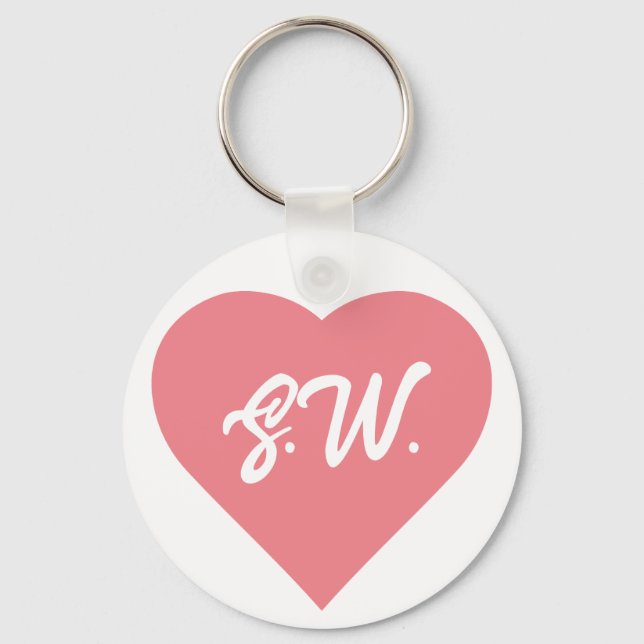 Chaveiro iniciais Coração (Frente)