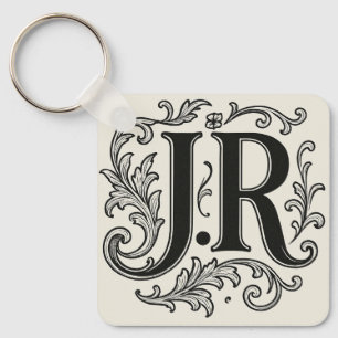 Chaveiro Iniciais J.R com Decor
