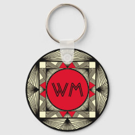 Chaveiro Iniciais Personalizadas Deco de Arte Chic Vermelha