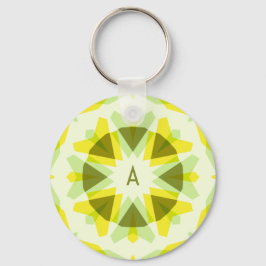 Chaveiro Iniciais Personalizados - Estrela Verde Amarelo Br