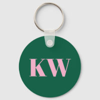 Inicials Personalizadas Rosa Verde Moderno Monogra