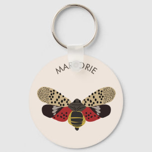 Chaveiro Inseto manchado de Lanternfly personalizado