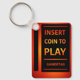 Chaveiro Insira Moeda para Jogar Pulseira de Gamertag Perso