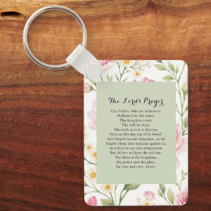 Chaveiro Inspiração Cristã do Pai Nosso Floral