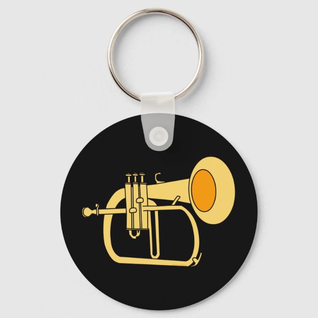 Chaveiro Instrumento Musical Flugelhorn (Frente)