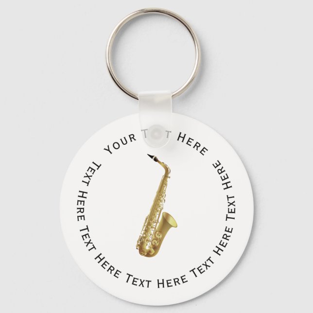 Chaveiro Instrumento Saxofone (Frente)