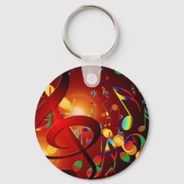 Chaveiro Instrumentos de Música Destino e Notas de Dança