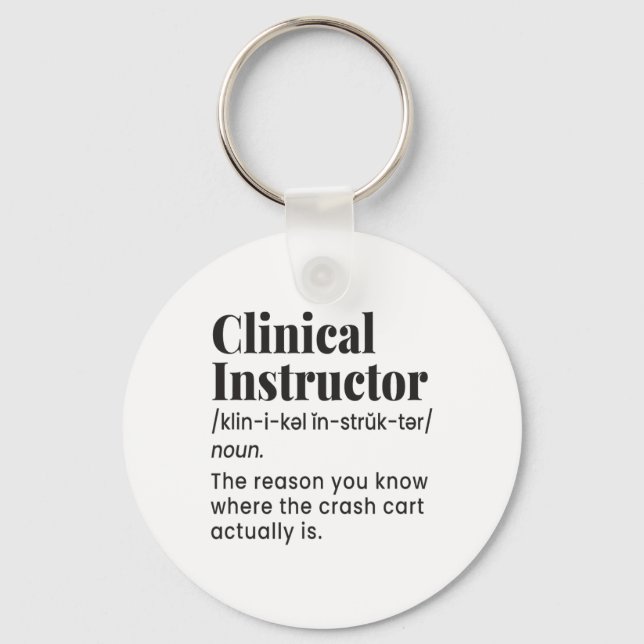 Chaveiro Instrutor Clínico Professor de Enfermagem Definiçã (Frente)