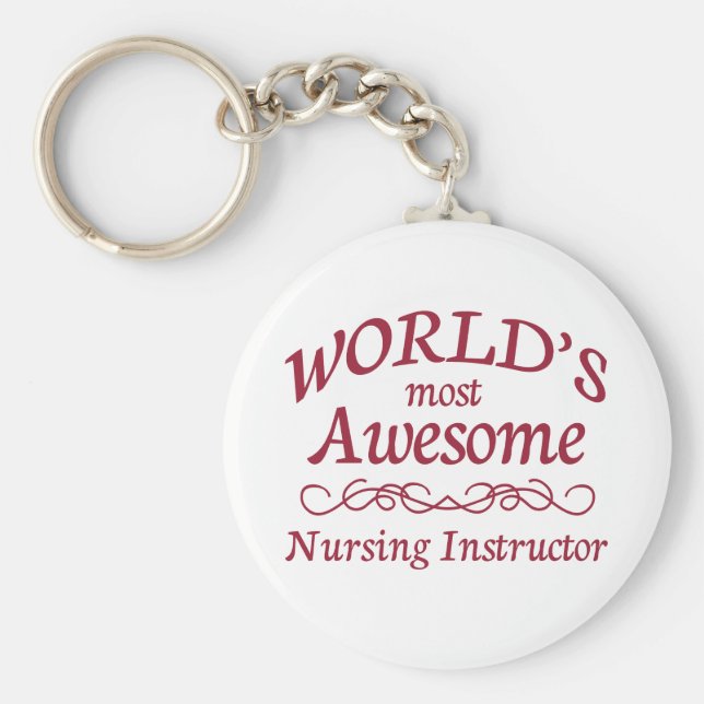 Chaveiro Instrutor de enfermagem mais incrível do mundo (Frente)