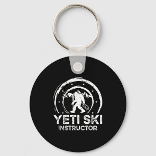 Chaveiro Instrutor de Esqui Yeti Sasquatch Para Uma Mulher