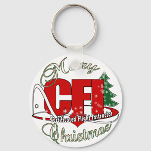 Chaveiro Instrutor de Voo Certificado CFI CHRISTMAS