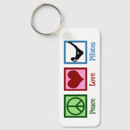 Chaveiro Instrutor Peace Love Pilates Cute Personalizado