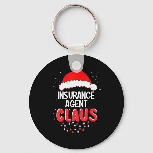 Chaveiro Insurance Agent Santa Claus Christmas Matching Cos (Frente)