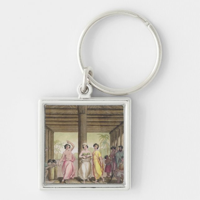 Chaveiro Interior de uma casa com meninas de dança, i de (Frente)