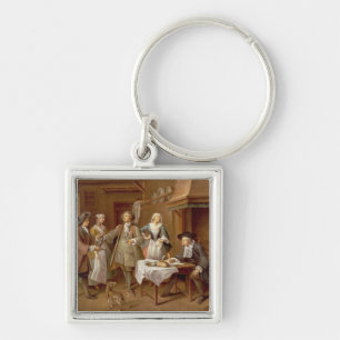 Chaveiro Interior de uma cozinha com as figuras que provam