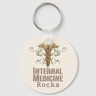 Chaveiro Internal Medicine Rocks Caduceus Key Chain