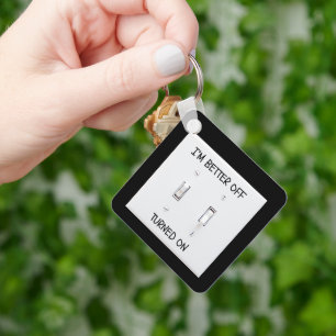 Chaveiro Interruptor De Luz Engraçado Ligado À Cadeia De Ch