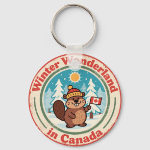 Chaveiro Inverno Mágico no Canadá Arte