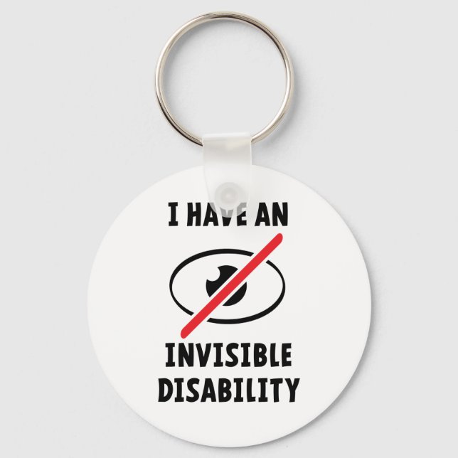 Chaveiro Invisible illness, disability. Onzichtbare ziekte. (Frente)