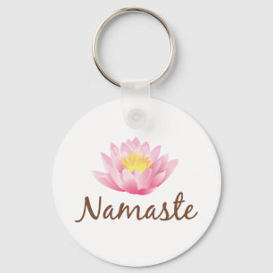 Chaveiro Ioga da flor de Namaste Lotus