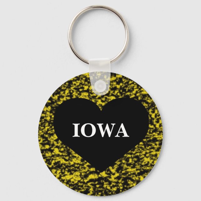 Chaveiro Iowa Heart Yellow (Frente)