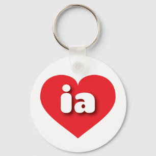 Chaveiro Iowa Red Heart - Eu amo ia