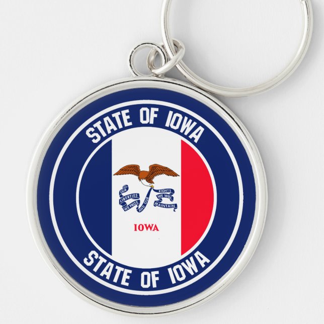 Chaveiro Iowa Round Emblem (Frente)