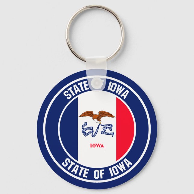 Chaveiro Iowa Round Emblem (Frente)