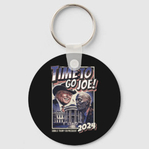 Chaveiro Ir Joe Funny Pro Trump & Zombie Biden 2024