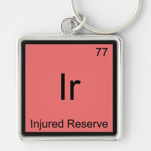 Chaveiro Ir - Símbolo de Elemento de Química de Reserva F