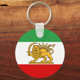 Chaveiro Irã, bandeira persa com leão, xá do Irã