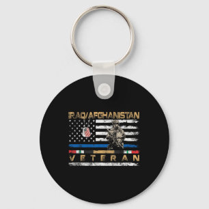 Chaveiro Iraque Afeganistão Veterano Vintage Flag Patriótic