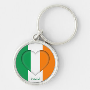 Chaveiro Ireland & Irish Heart, Irish Flag