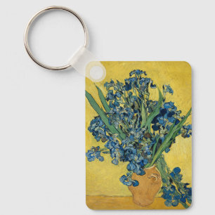 Chaveiro Íris de Van Gogh - Arte Azul e Amarelo Ousado