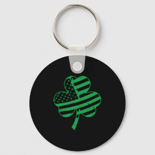 Chaveiro Irish American Flag Shamrock Para