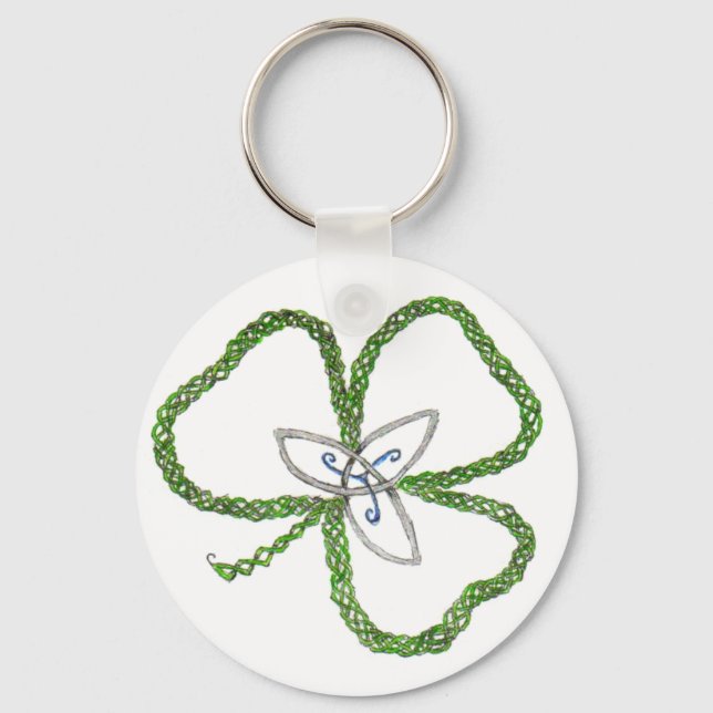 Chaveiro Irish Celtic Shamrock Knot (Frente)