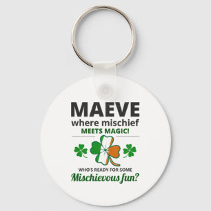 Chaveiro Irish Girl Name: Maeve - Mishead Encontra Magic