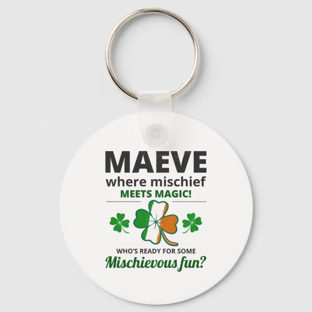 Chaveiro Irish Girl Name: Maeve - Mishead Encontra Magic (Frente)