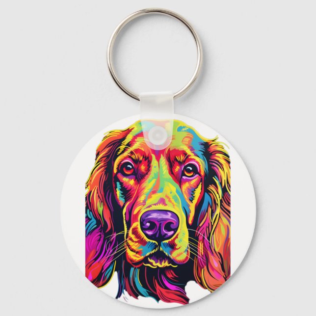 Chaveiro Irish Setter Neon Design (Frente)