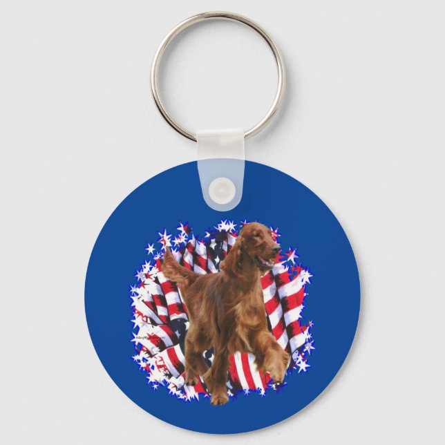 Chaveiro Irish Setter Patriot (Frente)