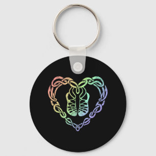 Chaveiro Irish Step Dancing Celtic Knot Heart